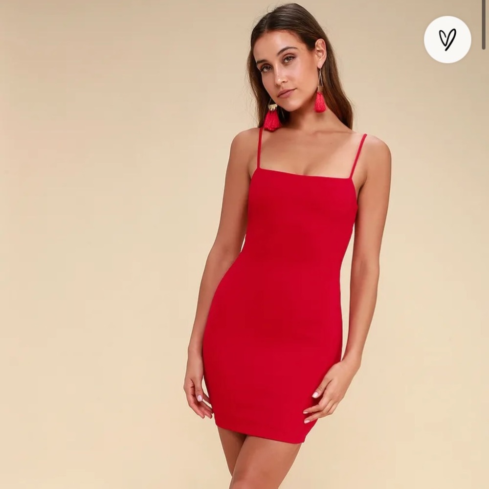 Flaunt It Red Bodycon Mini Dress (Brand: Lulus; Size: XS)